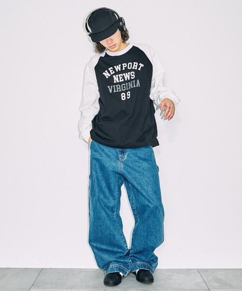 WEGO tシャツ WEGO/ラグラングラフィックBIGロンT メンズ