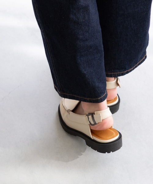 【新品未使用】バックストラップ ローファー menue ローファー バックストラップ 厚底 レディース : ZOZOTOWN