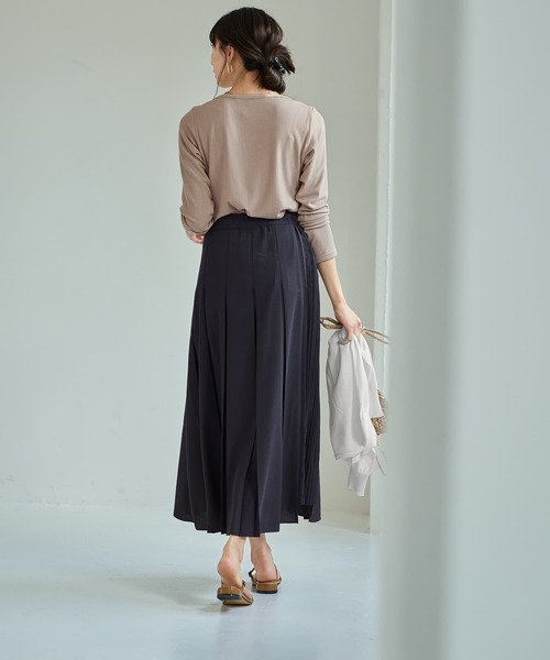 STYLE DELI スカート 「LUXE」段差デザインプリーツスカート