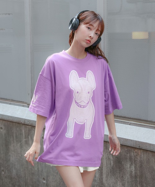 【韓国 Life Work】ニューシルケット半袖Tシャツ 韓国 Life Work】ニューシルケット半袖Tシャツ
