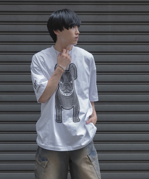 【韓国 Life Work】ツイルラドックワッペン半袖Tシャツ 韓国 Life Work 】ベンチュリーラドックワッペン半袖Tシャツ