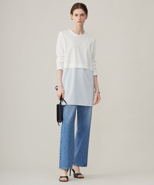 tシャツ 「洗える」 シアージャージーコンビ カットソー レディース ICB tシャツ 「洗える」 シアージャージーコンビ カットソー