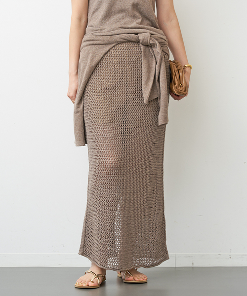 スカート 「LAUREN MANOOGIAN/ローレン マヌージアン」 NET SKIRT 