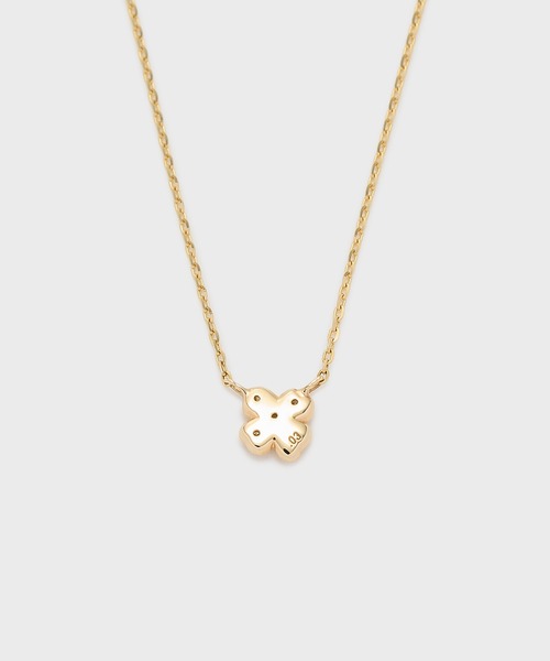 ネックレス 「Tiny Motif」K10ダイヤモンドクローバーネックレス（0.03ct） レディースの画像