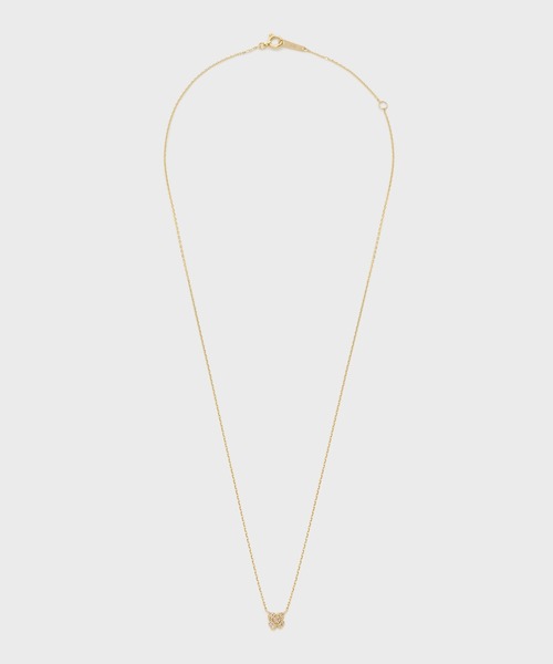 ネックレス 「Tiny Motif」K10ダイヤモンドクローバーネックレス（0.03ct） レディースの画像