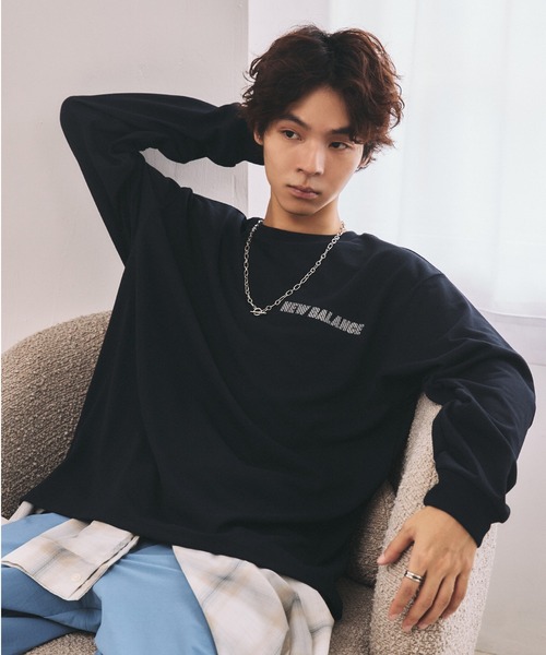 トップス MET24 Reflection NB Logo Long Sleeve Tee New Balance MET24 Reflection NB Logo Long Sleeve Tee