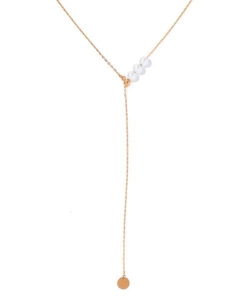 ネックレス 「les bonbon」 adjustable 3pearl necklace / アジャスタブル スリーパール ネックレス レディースの画像