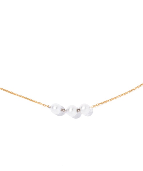 ネックレス 「les bonbon」 adjustable 3pearl necklace / アジャスタブル スリーパール ネックレス レディースの画像