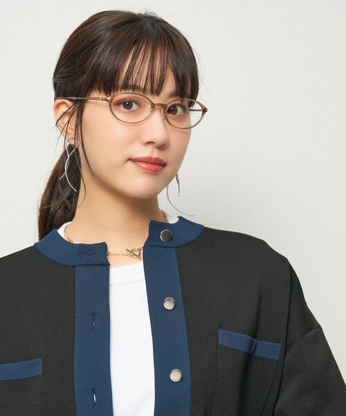 Zoff（ゾフ） 伊達メガネ メガネ 眼鏡 オーバルメガネ｜軽量｜伊達