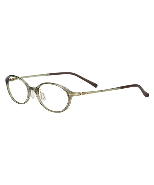 [ Zoff ] ゴールドオーバルフレームメガネ Zoff（ゾフ） 伊達メガネ メガネ 眼鏡 オーバルメガネ｜軽量｜伊達