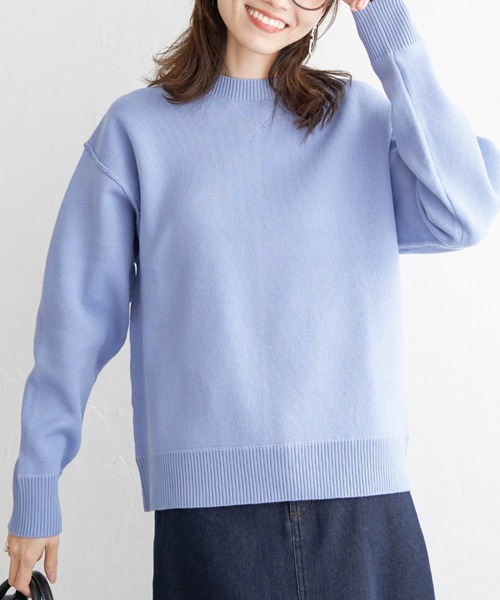 ikka（イッカ） ニット セーター ダブルフェイススウェットライク