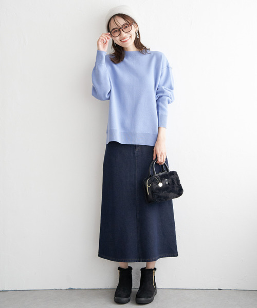 ikka（イッカ） ニット セーター ダブルフェイススウェットライク