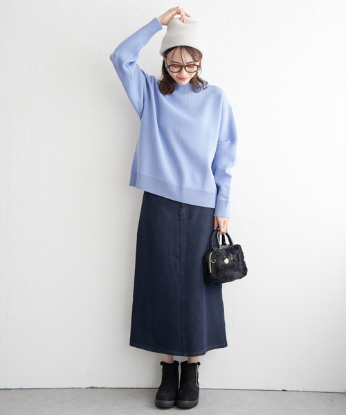 ikka（イッカ） ニット セーター ダブルフェイススウェットライク