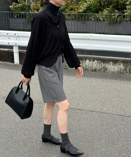 M_ ミックスニットショートパンツ アンダーバー MOUSSY パンツ MIXニットショートパンツ レディース moussy m_ エム