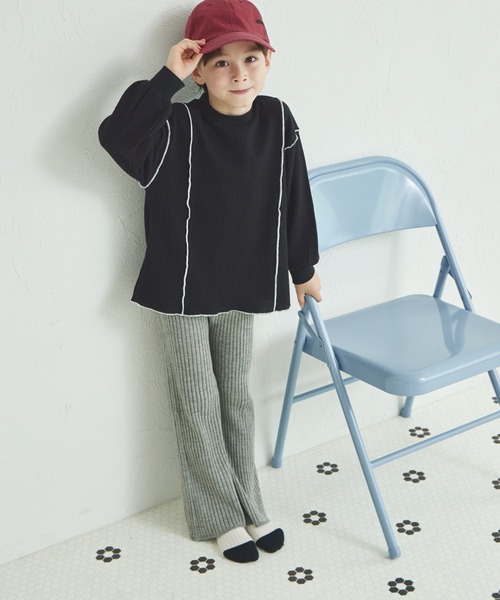 pairmanon（ペアマノン） tシャツ ワッフル 配色メロー なみなみT