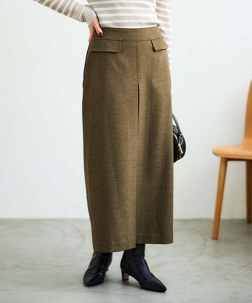 le.coeur blanc スカート ボックスタックロングスカート