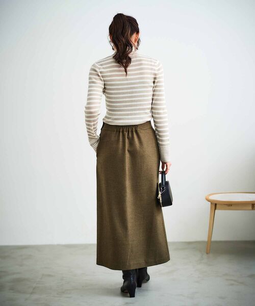 le.coeur blanc スカート ボックスタックロングスカート