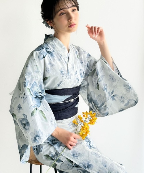 classicalelf 浴衣 浴衣2点セット。花柄モチーフ浴衣（浴衣
