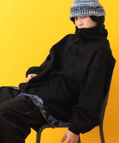 トレーナー スウェット a.p.o.v. ボリュームネックオーバーサイズ