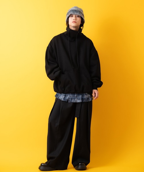 トレーナー スウェット a.p.o.v. ボリュームネックオーバーサイズ