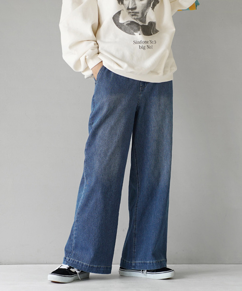 e-zakkamania stores ワイドパンツ ジーンズ デニム デニムパンツ AIR 