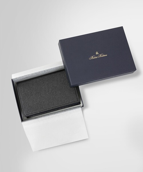 BROOKS BROTHERS カードケース カウレザー バイカラー