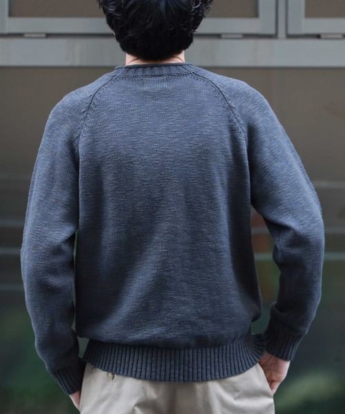 BACK NUMBER セーター ニット 「BACK NUMBER」スラブコットンニット