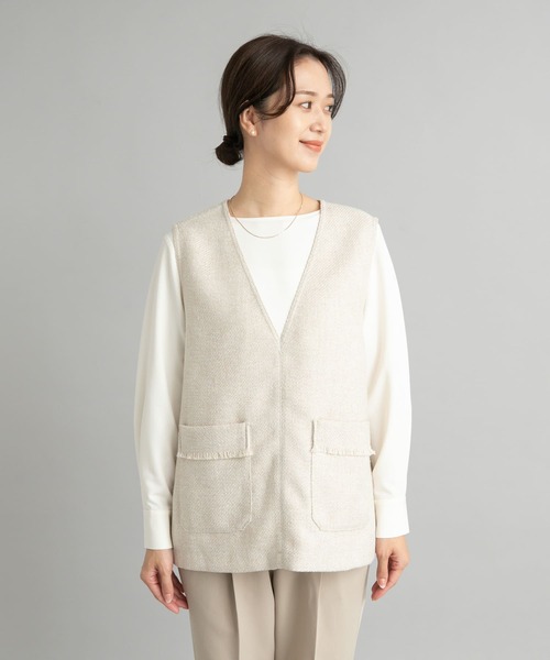 URBAN RESEARCH DOORS ベスト ジレ ツイードベスト レディース