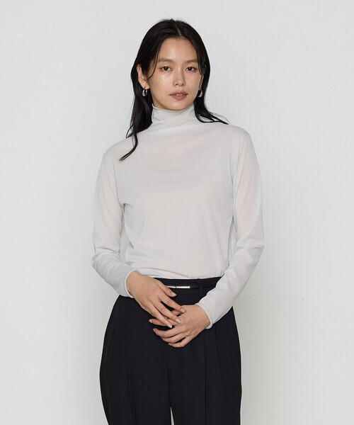 tシャツ ソフトチュール×ウーリー分繊トリコット広巾 プルオーバー/リバーシブル レディース