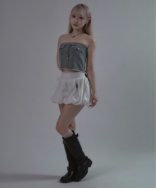 tinkerend チューブトップ ベアトップ Denim Tube Top / デニム