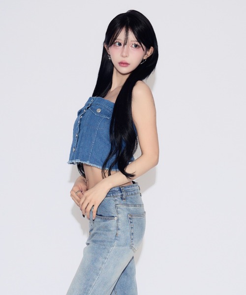 tinkerend（ティンカーエンド） チューブトップ ベアトップ Denim Tube