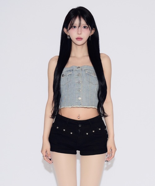 beeden チューブトップ tinkerend（ティンカーエンド） チューブトップ ベアトップ Denim Tube