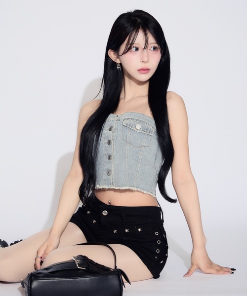 tinkerend（ティンカーエンド） チューブトップ ベアトップ Denim Tube