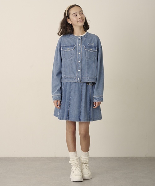 pom ponette junior スカート インパン付きビットパーツプリーツ