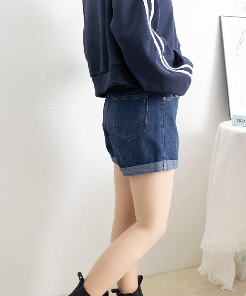 未使用 総刺繍ショート丈 Mサイズゆるカーゴパンツ今昔 miniministore（ミニミニストア） カーゴパンツ ベルト付きデニム