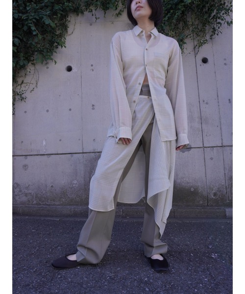 スカート D-RING SHEER PLAID SKIRT 