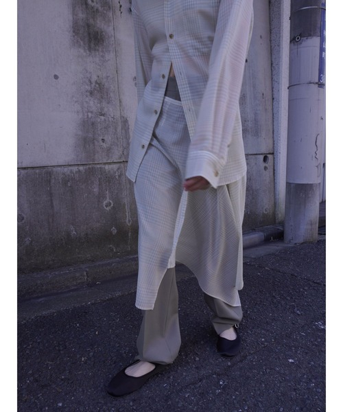 スカート D-RING SHEER PLAID SKIRT 