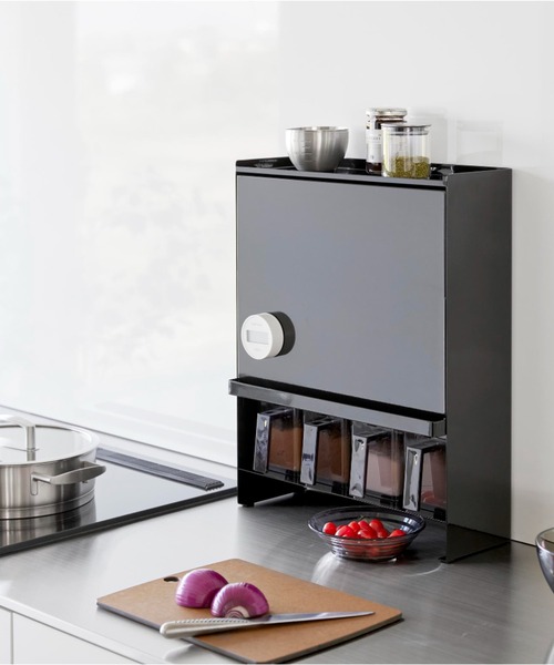 tower tower(タワー) 前が開く 隠せる調味料ラック : ZOZOTOWN Yahoo