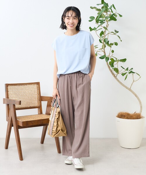 パンツ 「ベストセラー」「低身長サイズあり」リネンレーヨンイージーパンツ/コットンイージーパンツ レディース | FREAK'S STORE | 25