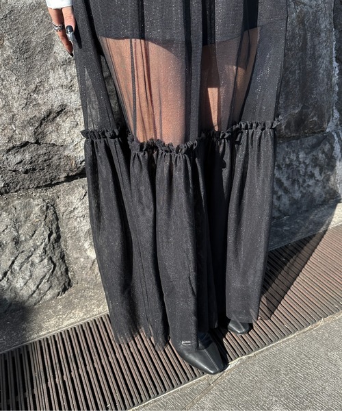 LVEU. コルセットチュールワンピース+ハーフジップタンクトップ　セット コルセットチュールワンピース | LVEU.（ラブユ.）