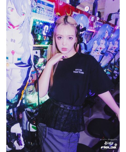 【即日発送】【エヴァンゲリオンコラボ】初号機格納庫 TEE 白　ホワイト　フリー CALNAMUR tシャツ 「エヴァンゲリオンコラボ」初号機格納庫 TEE