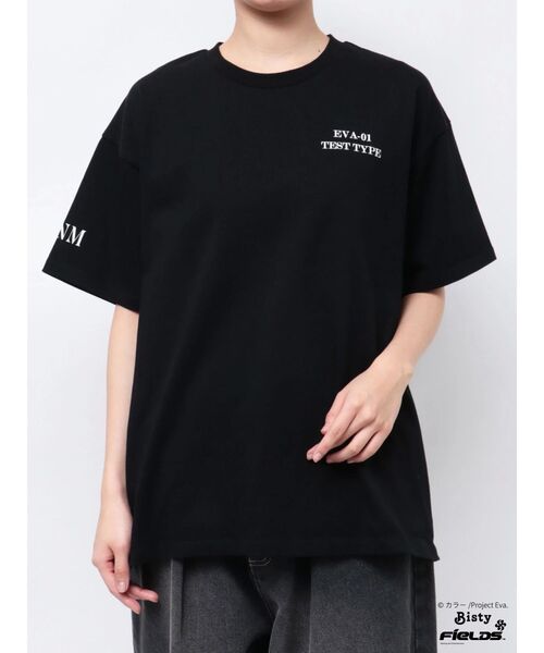 【即日発送】【エヴァンゲリオンコラボ】初号機格納庫 TEE 黒　ブラック　フリー 即日発送】【エヴァンゲリオンコラボ】初号機格納庫 TEE 黒