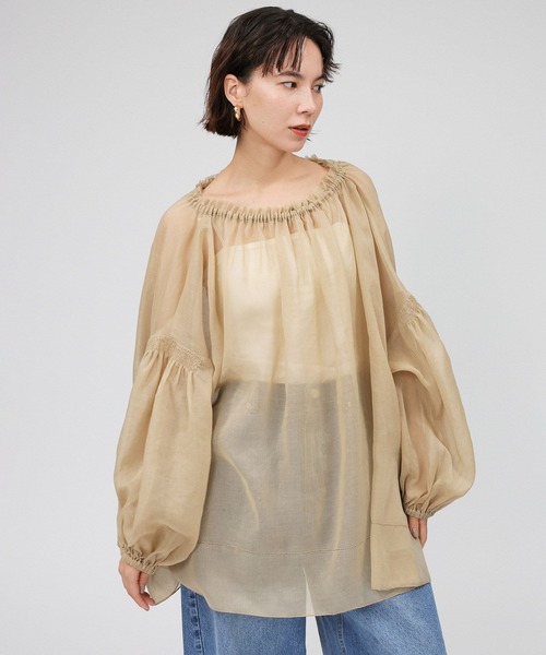 BABYLONE/2WAYオーガンジーブラウス BABYLONE ブラウス シャツ 2WAYオーガンジーブラウス レディース