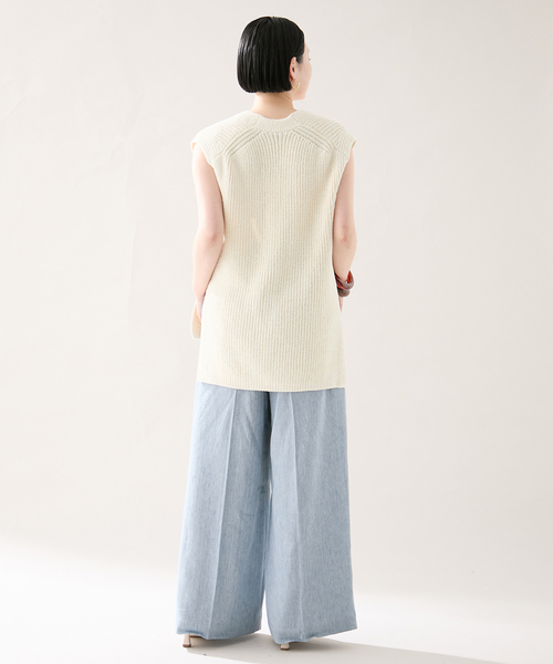 ベスト ジレ ATON エイトン V-NECK VEST KRAGGM0114 レディース VERMEIL par iena ベスト ジレ ATON エイトン V-NECK VEST