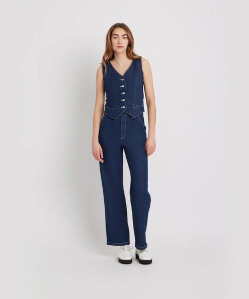 アニエスベー ジレ サイズ1 agnes b. ベスト ジレ デニム レディース : ZOZOTOWN Yahoo!店