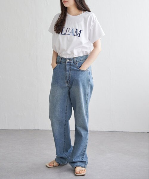 VENCE EXCHANGE tシャツ 半袖 GLEAM刺繍ロゴTシャツ レディース