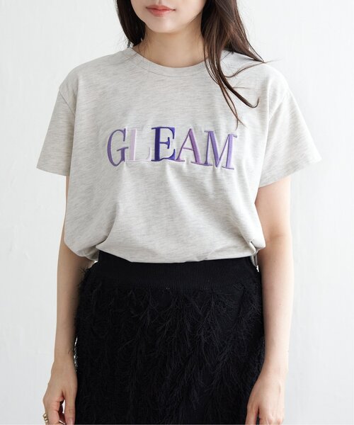VENCE EXCHANGE tシャツ 半袖 GLEAM刺繍ロゴTシャツ レディース