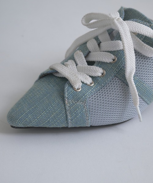 ✨CHANEL デニムレースアップオープントゥサンダル シューズ DENIM LACE UP SANDAL / デニムレースアップサンダル