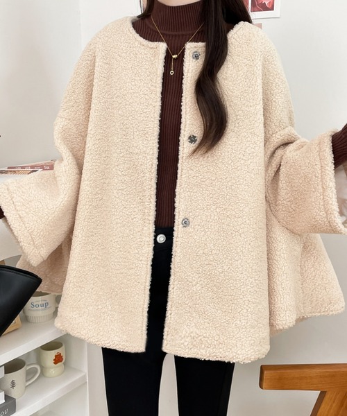 「ABITOKYO」 ポンチョ M ベージュ レディース_画像3