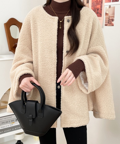 「ABITOKYO」 ポンチョ M ベージュ レディース_画像4